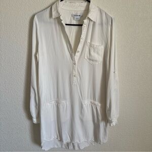 Lacoste Women's Lightweight Tunic Top ivory, Size 38